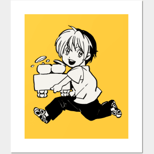 I draw chibi Shindo Hikaru with go set / Hikaru no Go Posters and Art